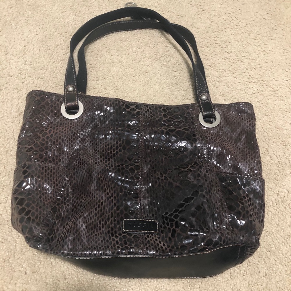 Snake skin Fossil purse
